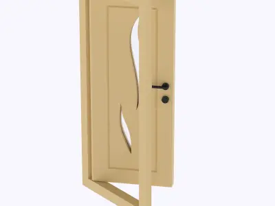Functional Door style 5 multi-color and multi-material features  3D print model