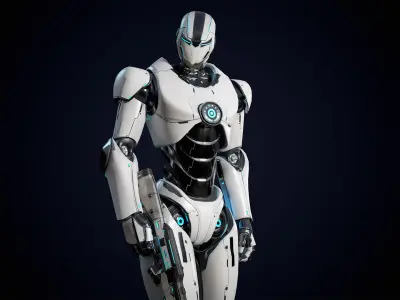 Robot 1 Low-poly 3D model buy