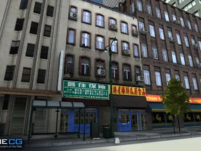 NYC Block 4 Unity Low-poly 3D model