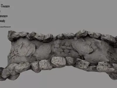 old bridge 010 Low-poly 3D model