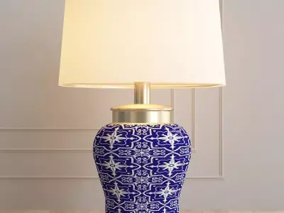 Blue Dogwood Table Lamp 3D model