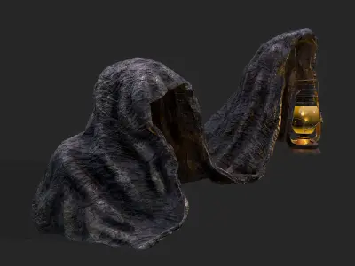 Grim Reaper Lantern  Low-poly 3D model