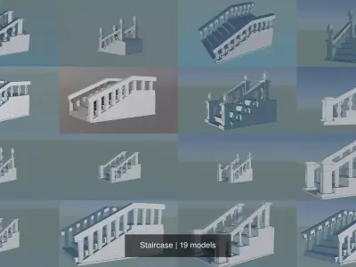 Staircase 3D Model Pack