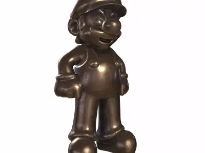mario statues 3D model