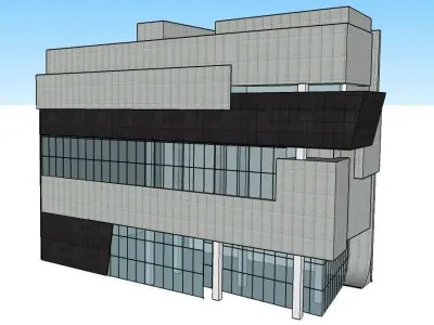 Zaha Hadid- Rosenthal Center Low-poly 3D model