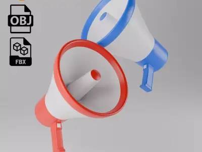 Megaphone 3D model