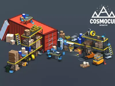Low-Poly Warehouse Props Low-poly 3D model