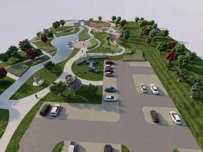 public park-Private Park Landscape 3D model