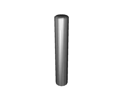 Concrete Barrier Pole Low-poly 3D model
