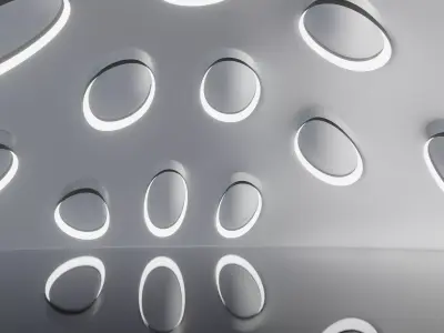 Futuristic Architectural Dome Interior 3D model