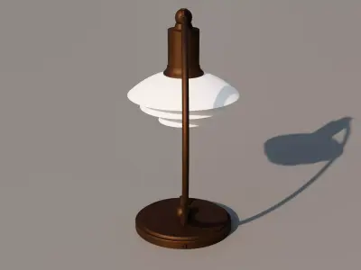 Table Copper Lamp 3D model