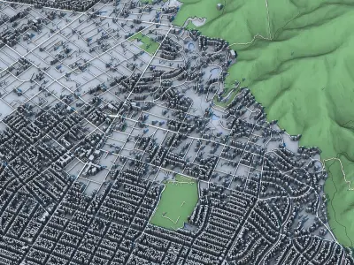 Cityscape Altadena Los Angeles County California United States 3D model