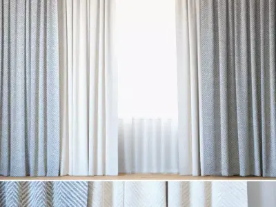 Curtains 94 Curtains with Tulle Backhausen Rebbio Grande 3D model