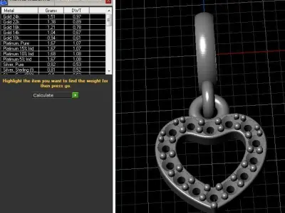 Pendant Pandora light heart 3D print model
