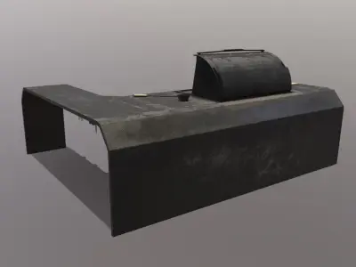 Scifi Barbecue Grill Low-poly 3D model