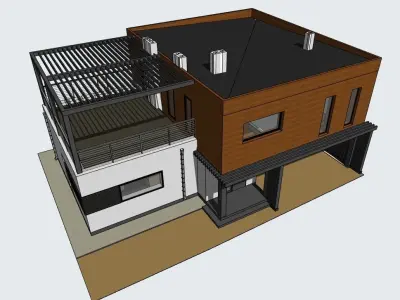 modern Residential house 3D model get