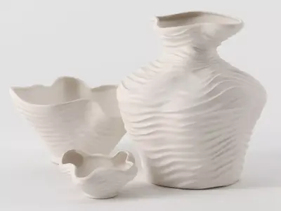 Wrinkle vases by Lulu and Georgia 3D model