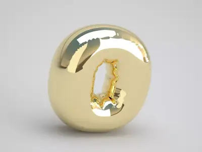 O Balloon Gold 3D model
