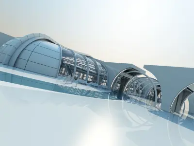 Futuristic Architectural Structure 3D model