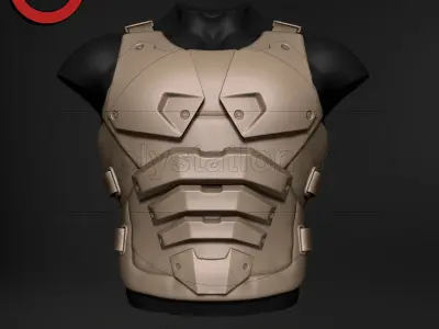 Sci fi  Armour torso Kitbash v2 pack of 5 zbrush highpoly