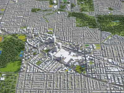 Burnaby - City 3D Model Low-poly 3D model