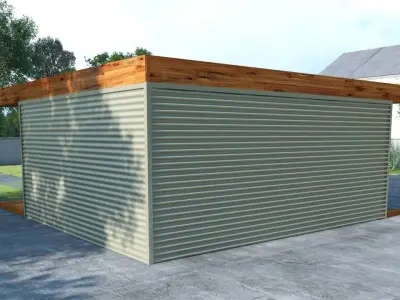 Modular wooden house 3D model