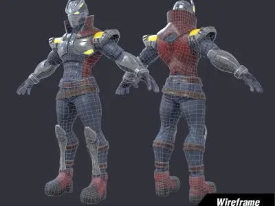 Zephiroth Character Design Low-poly 3D model