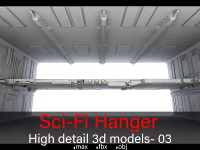 Sci-Fi Hanger- 03- High detail 3d models 3D model