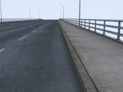 Congress Avenue Bridge Low-poly 3D model