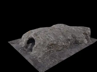Dark Cave Low Poly Low-poly 3D model