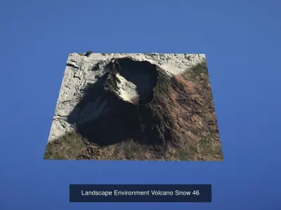 5 Landscape Environment Volcano Snow Volume 10 3D Model Pack