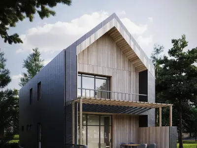 Barn House Scene 3D model
