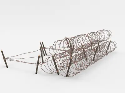 Barb Wire Obstacle 3D model purchase