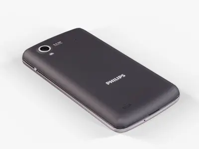 Philips Xenium W832 Grey Low-poly 3D model