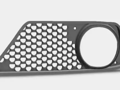 Fog light grille Mercedes W211  CLS 63 AMG 3D print model