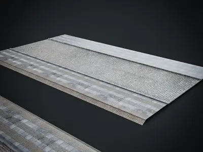 ROAD SET MODULAR ART DECO STEAMPUNK  Low-poly 3D model