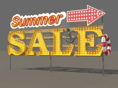 Advertising stand SALE  3D model