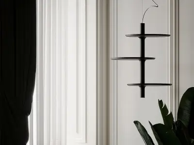 Victoria Pendant by Kundalini Black and White 3D model