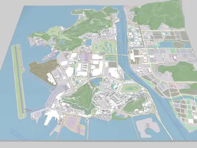 Cityscape Makau China 3D model