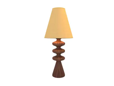 Ripple Wood Table Lamp 3D model