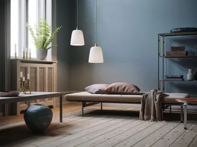 Twin Lamps interior scene 3D model