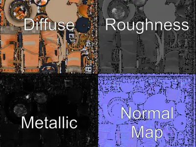 Rustic Brick Lighthouse D Model Pack Low-poly 3D model