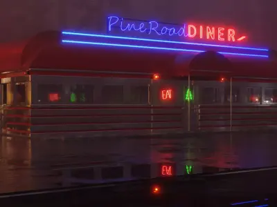 Pine Road Diner 3d Scene 3D model