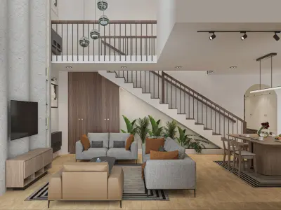 3d Interior House  - Scandinavian Style  039 3D model