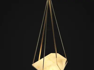 Stone light pendant Free 3D model