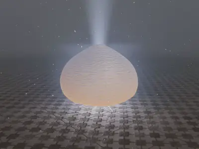 White desk lamp 3D model