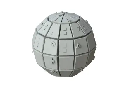 Sci Fi Object No 3467 Low Poly Low-poly 3D model