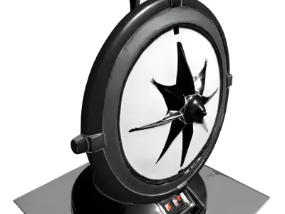 Sleek Digital Compass Navigation Device Low-poly 3D model