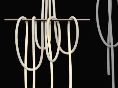 Luke Lamp Pendant light-002 - 2lights- 2mat  3D model