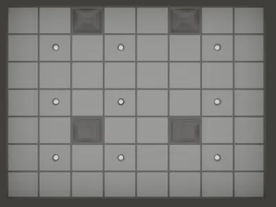 Modern Drop Ceiling 3D low-poly and PBR Model Low-poly 3D model